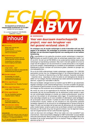 Echo ABVV nr 1- 2012 Echo ABVV nr 1- 2012