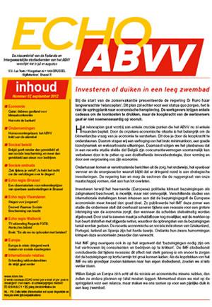 Echo ABVV nr 7 - 2012 Echo ABVV nr 7 - 2012