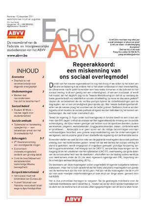 Echo ABVV nr 10- 2011 Echo ABVV nr 10- 2011