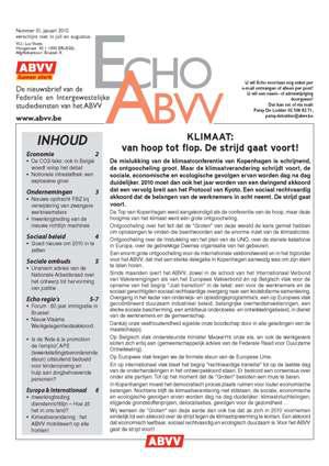 Echo ABVV nr. 1 - 2010 Echo ABVV nr. 1 - 2010