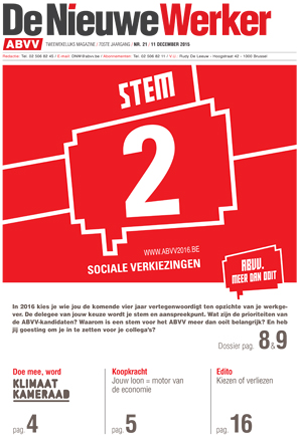 Vakbond ABVV | DNW nr. 21 - 2015 Vakbond ABVV | DNW nr. 21 - 2015