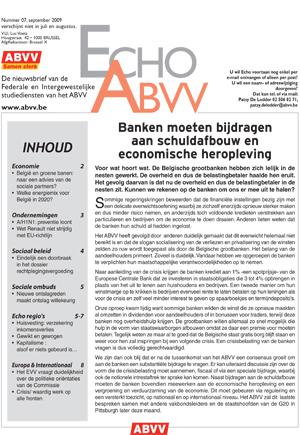 Echo ABVV nr. 7 - 2009 Echo ABVV nr. 7 - 2009