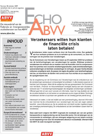 Echo ABVV nr. 8 - 2009 Echo ABVV nr. 8 - 2009