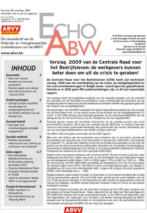 Echo ABVV nr. 9 - 2009 Echo ABVV nr. 9 - 2009